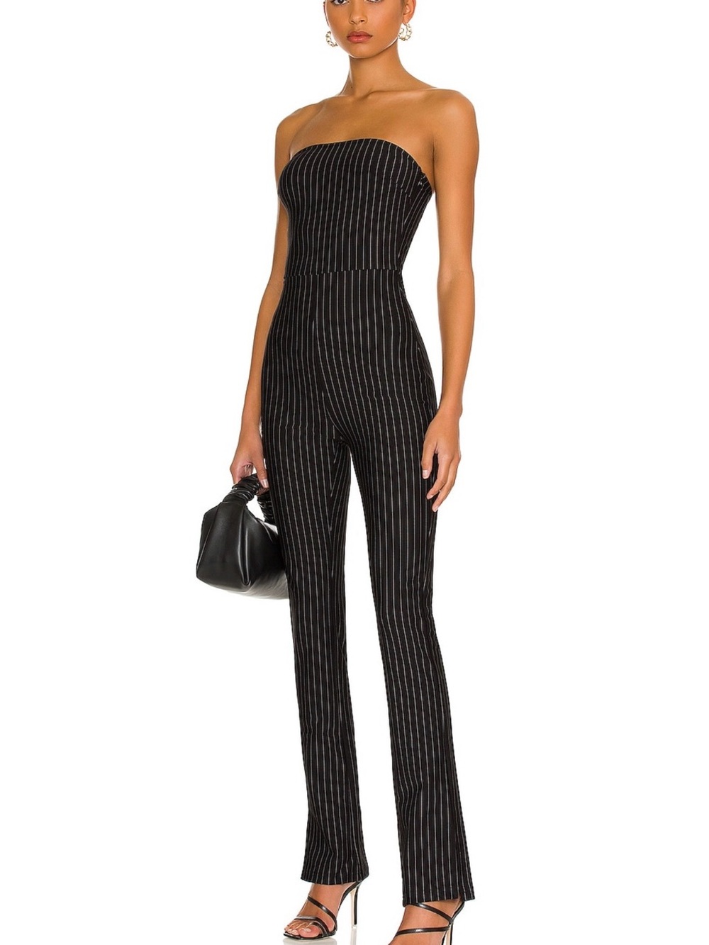 Superdown Kristina Strapless Pinstripe Jumpsuit – Black | Size Small
REVOLVE
